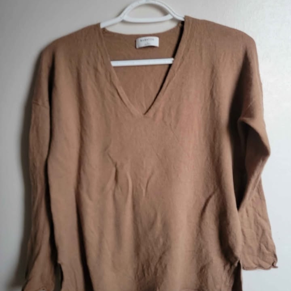 Babaton Camel Knit Wool Blend Top